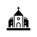 Black solid icon for Church, belief and believe Royalty Free Stock Photo