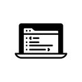 Black solid icon for Code, coding and script Royalty Free Stock Photo