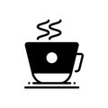 Black solid icon for Coffee cup, decaf and food