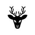 Black solid icon for Dear, rain and animal