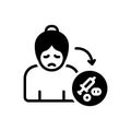 Black solid icon for Dependence, addiction and habit
