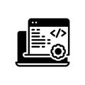 Black solid icon for Development, software and website