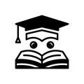 Black solid icon for Education, learning and teaching