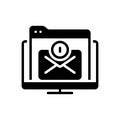 Black solid icon for Email, mail and communication Royalty Free Stock Photo
