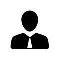 Black solid icon for Employee, applicant and man