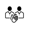 Black solid icon for Encourage, appreciate and clapping Royalty Free Stock Photo