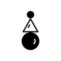 Black solid icon for Equilibrium, balance and stasis