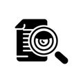 Black solid icon for Evidence, proof and record Royalty Free Stock Photo