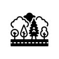 Black solid icon for Forestry, natural and forest Royalty Free Stock Photo