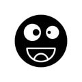 Black solid icon for Funny, amusing and risible Royalty Free Stock Photo