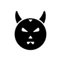 Black solid icon for Giant, devil and monster