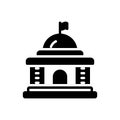 Black solid icon for Government, state and polity Royalty Free Stock Photo