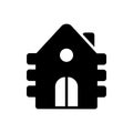 Black solid icon for Hideaways, bath and cabin Royalty Free Stock Photo