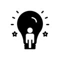 Black solid icon for Inspiring, embolden and stimulate Royalty Free Stock Photo