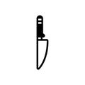 Black solid icon for Knife, lancet and cutter