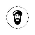 Black solid icon for Laden, fraught and sag Royalty Free Stock Photo