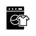 Black solid icon for Laundry, washing and wash