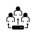 Black solid icon for Ldap, generation and person Royalty Free Stock Photo