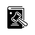 Black solid icon for Legitimate, legalized and licit Royalty Free Stock Photo