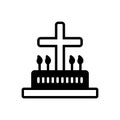 Black solid icon for Liturgic, liturgical and catholic