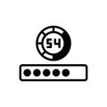 Black solid icon for Loading, buffering and upload