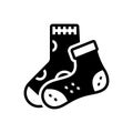 Black solid icon for Mismatch, socks and nudes Royalty Free Stock Photo