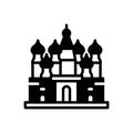 Black solid icon for Moscow, russia and building