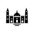 Black solid icon for Mosque, belief and believe Royalty Free Stock Photo