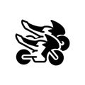 Black solid icon for Motorcycles, motorbike and bike