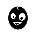 Black solid icon for Odd, weird and peculiar