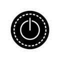 Black solid icon for On, power and technology Royalty Free Stock Photo