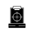 Black solid icon for Plan, scheme and idea Royalty Free Stock Photo