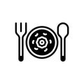 Black solid icon for Portions, food and dish