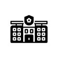 Black solid icon for Precinct, architectural and authority Royalty Free Stock Photo