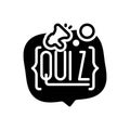 Black solid icon for Quizzes, query and banner