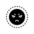 Black solid icon for Reaction, response and attitude