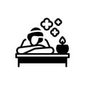 Black solid icon for Relax, massage and skin care