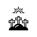 Black solid icon for Salvation, emancipation and liberation