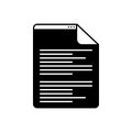 Black solid icon for Scenarios, script and document