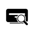 Black solid icon for Search, investigation and find