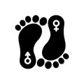 Black solid icon for Sex, gender and penis