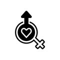 Black solid icon for Sexology, gynecology and sexual