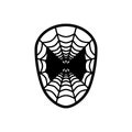 Black solid icon for Spider mask, spider and toy Royalty Free Stock Photo