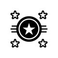 Black solid icon for Stars, sparkle and twinkle