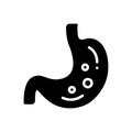 Black solid icon for Stomach, gastric and abdomen