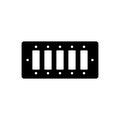 Black solid icon for Switch Boxes, button and holder Royalty Free Stock Photo