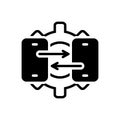 Black solid icon for Technical support, consulting and construction Royalty Free Stock Photo