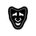 Black solid icon for Tragedy, comedy and acting