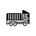 Black solid icon for Transportation, transport and carriage Royalty Free Stock Photo