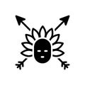 Black solid icon for Tribal, affiliation and with congenital